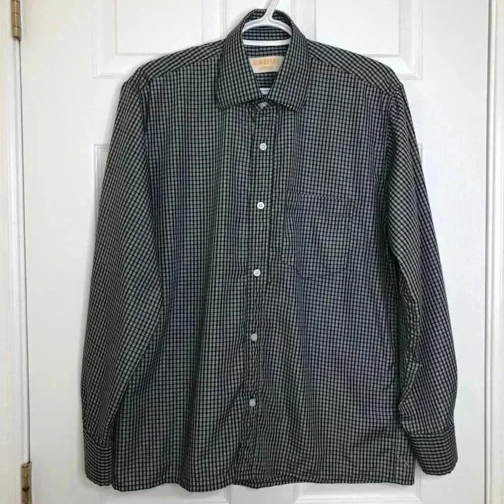 Black  & White Dress Shirt Size Large